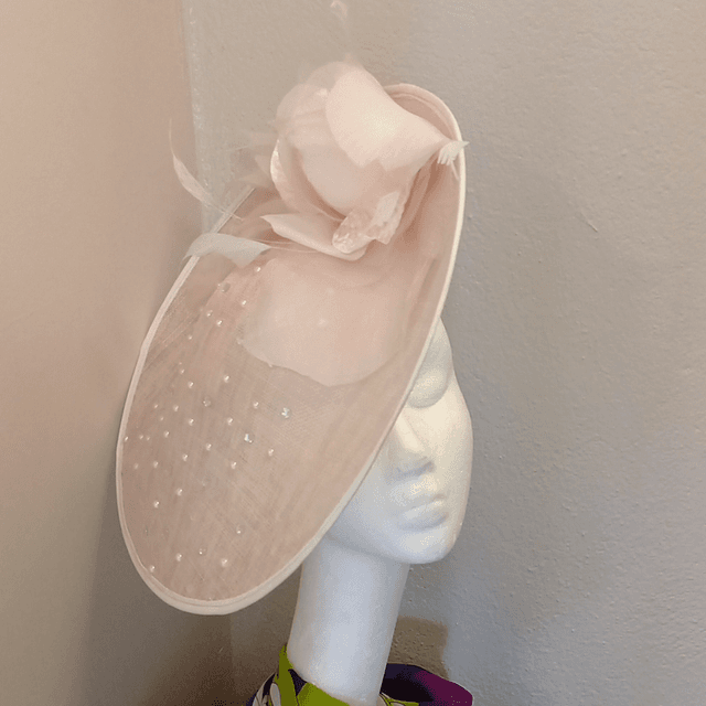 💗Mel pink nude headpiece 