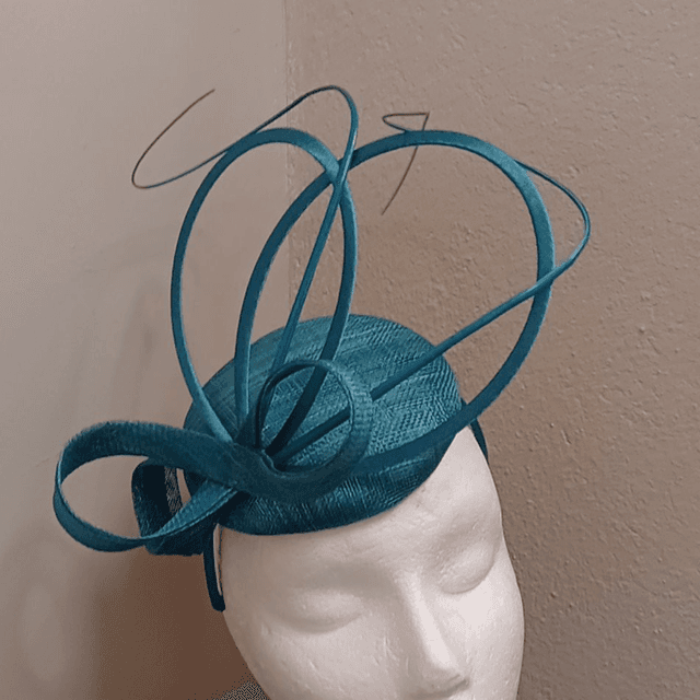 Sadie teal headpiece 